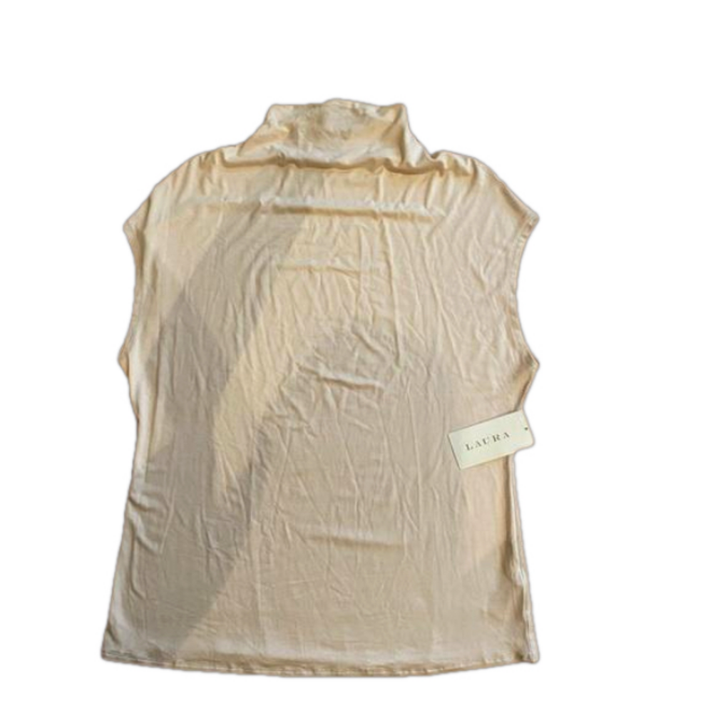 NWT Laura Cream Sleeveless Mock Neck Top - Size Medium